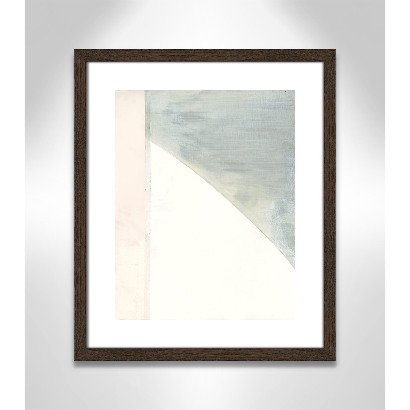 In Neutral I - Painting Print, 19" H x 16" W x 0.75" D, Walnut Wood Framed Paper