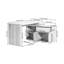 Bureau d'écriture modulaire en L avec armoire de rangement Cuuba-1976720440