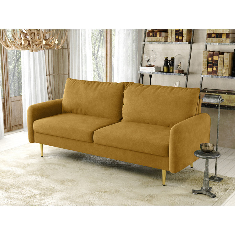 Siniard 70'' Upholstered Sofa, Ginger 100% Polyester, 33.1" H X 70" W X 31.7" D