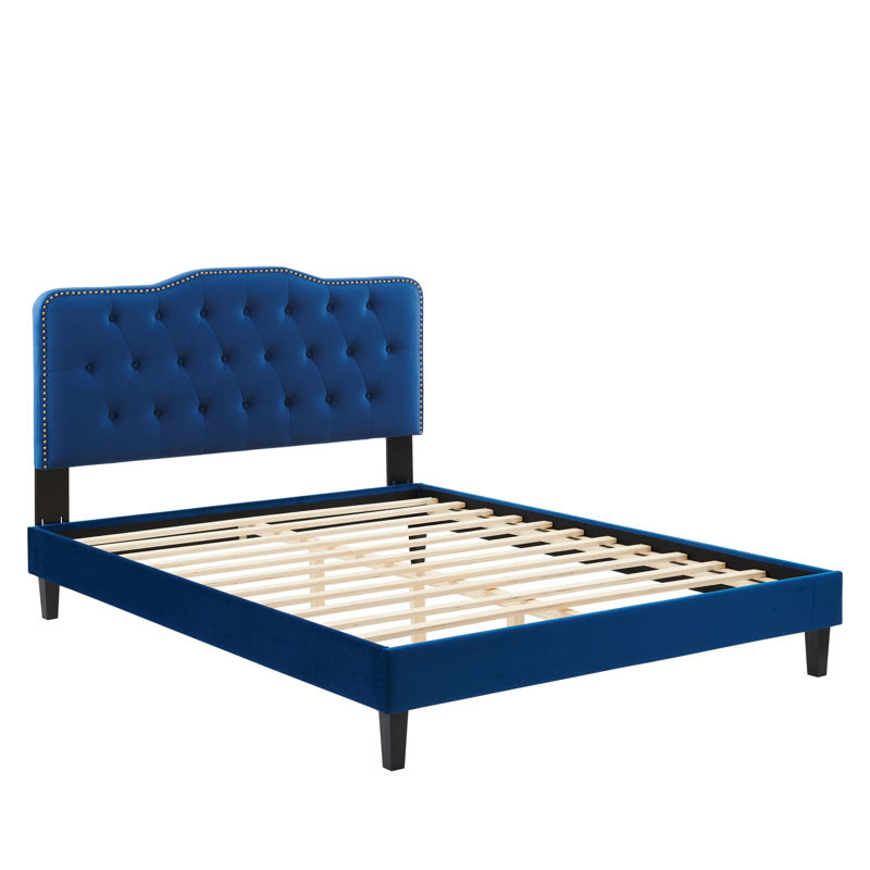 Modway Amber Platform Bed, Queen, Navy