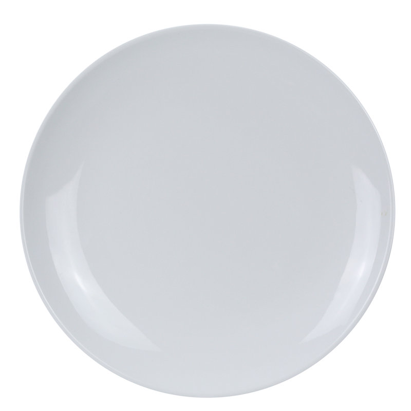 Assiette plate en mélamine à motif coupé
