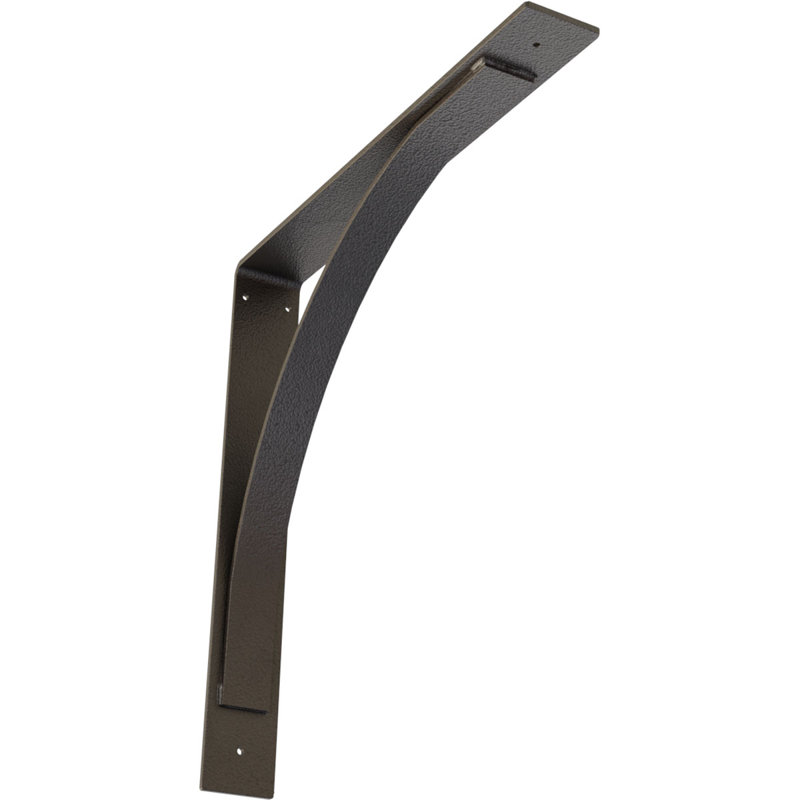 Support en acier Morris, Bronze foncé martelé, H 22 po x l 3 po x P 22 po