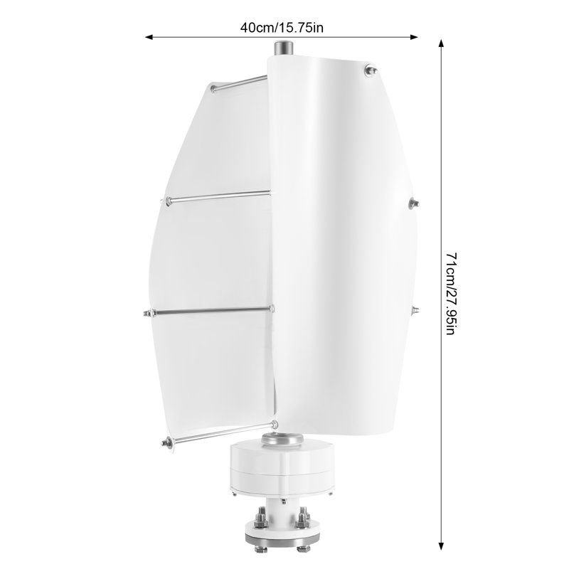 Générateur d'éolienne à axe vertical avec contrôleur, Éolienne blanche