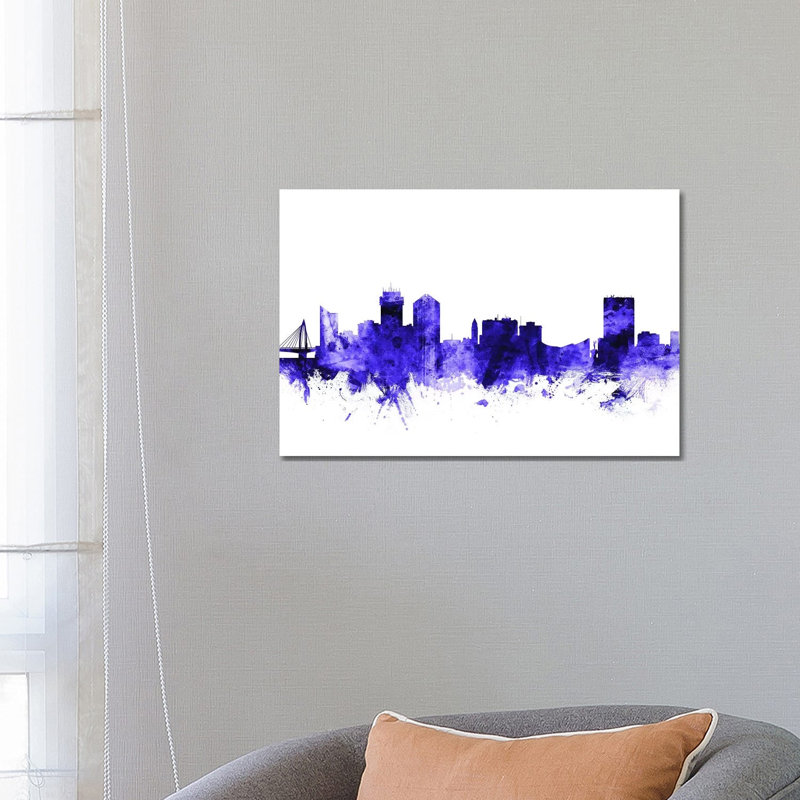 Wichita, Kansas Skyline by Michael Tompsett - Wrapped Canvas Print, 66.04 cm H x 45.72 cm W x 3.175 cm D