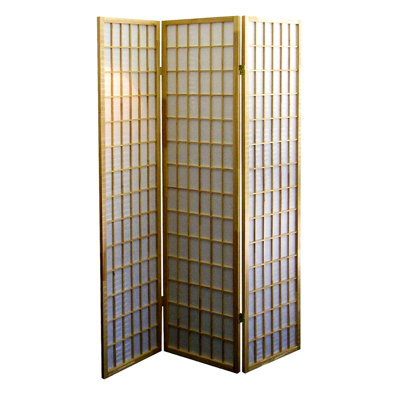 Cloison 3 pièces 70 po de hauteur, finition en bois naturel de style japonais. Définit un espace d'intimité. Se plie pour un rangement facile, multicolore, H 70 po x l 6 po x P 50 po, espace privé de 13 lb. Sans effort