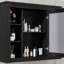 Armoire de rangement murale de salle de bain 35 po x 28 po, armoire à pharmacie, armoire murale moderne avec miroir, armoire à miroir avec 6 tablettes ouvertes (meuble-lavabo non inclus)