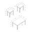 Ensemble de table, ensemble de 3 pièces, café, bout, côté, décor, salon, stratifié brun, transitionnel-175373187