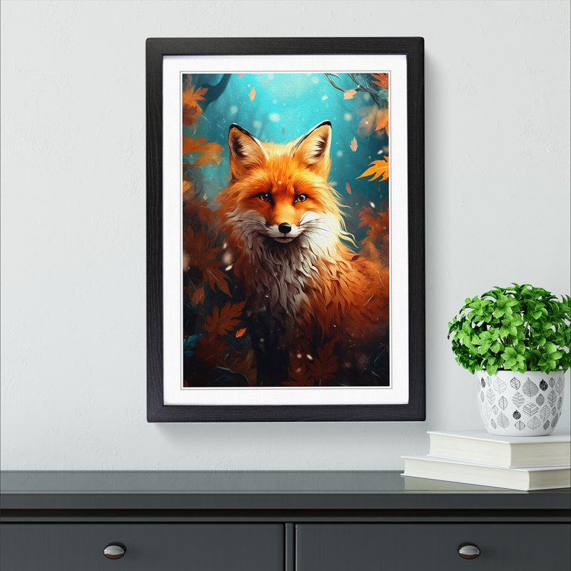 Single Picture Frame Print on Wood, 34cm H x 25cm W, Black Framed