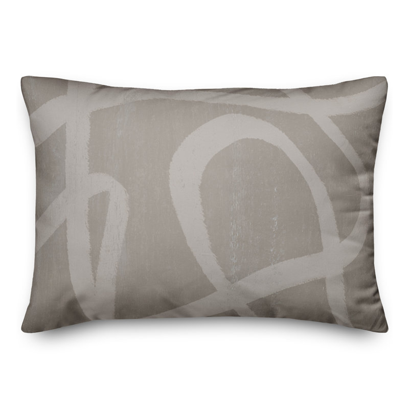 Modern Beige Lines II Throw Pillow