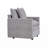 Chenille  Fabric Comfy Deep Single Seat Sofa Upholstered Reading Armchair-1122691259