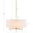 5-Light White Drum Shade Chandelier