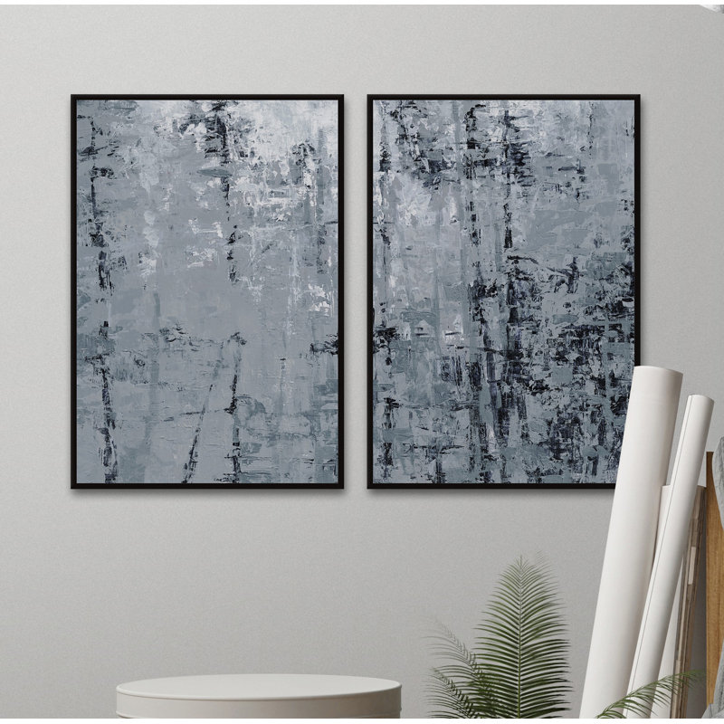 « forest shadow » par parvez taj,-floater frame, ensemble d’image multi-pièces sur toile, H 18 po x l 12 po x P 1,5 po