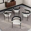Chaises de salle à manger rembourrées avec pieds en métal Gatlynn