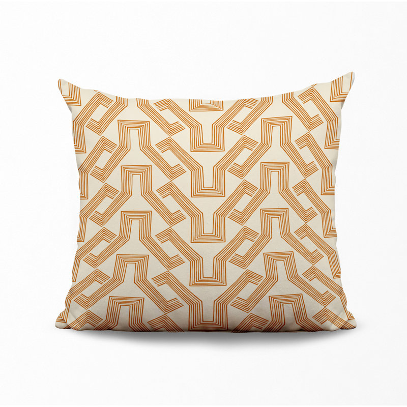 Housse et insert de coussin décoratif en polyester, L 15 po x H 15 po, Orange