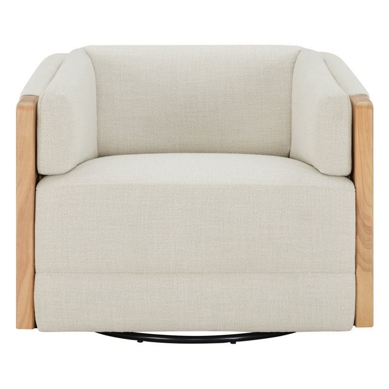 Chaise d'appoint pivotante Audrey (ensemble de 2), Mélange de polyester Effie