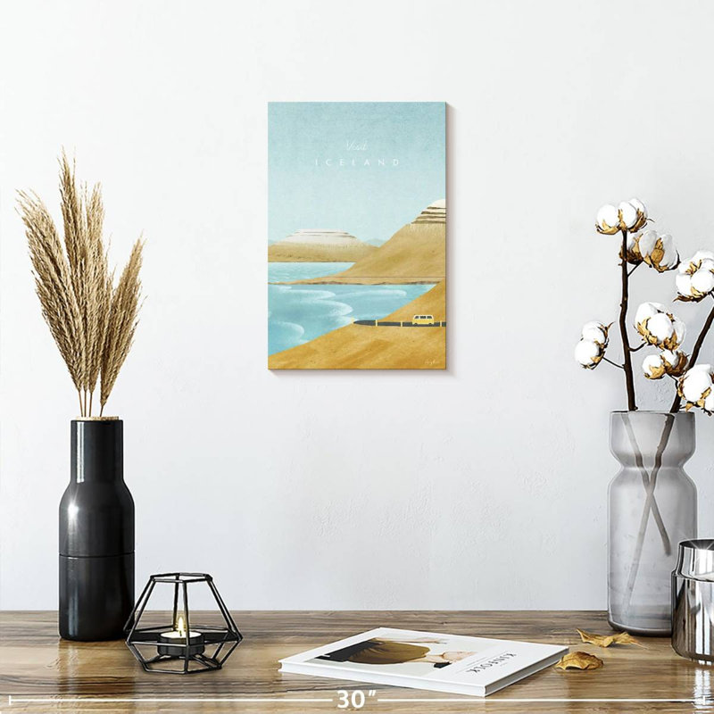 Affiche de voyage Nicci Islande, H 12 po x l 8 po