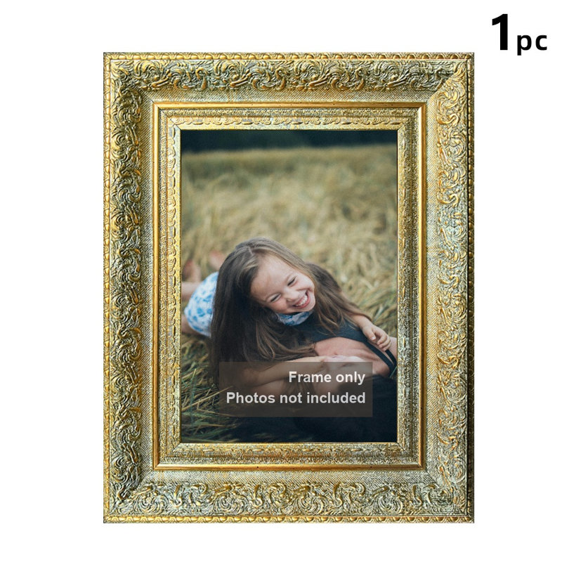 Cadre photo doré antique 1PC pour photos et cadeaux de 5 po x 7 po