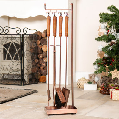 Broadnax Iron Fireplace Tool Set