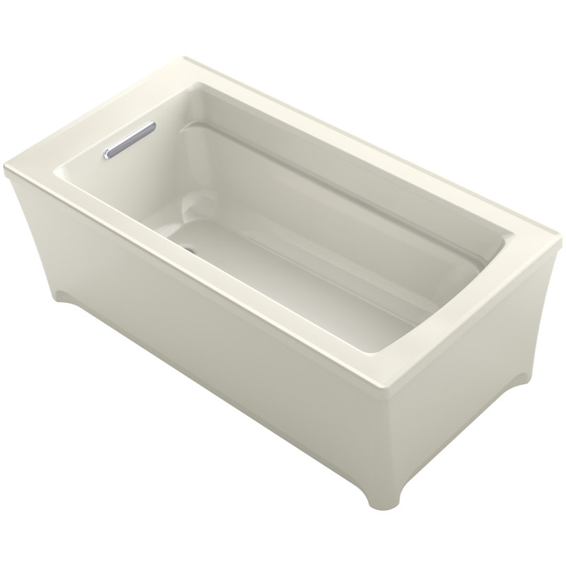 Archer 61.75" x 31.75" Soaking Bathtub, Biscuit
