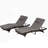 Outdoor Wicker Long Reclining  Lounge Chair Set of 2-1698292680