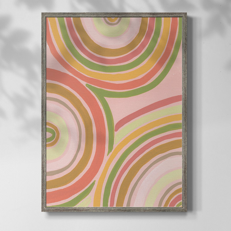 «Abstract Rainbow II», reproduction encadrée - bois massif, H 15 po x l 12 po