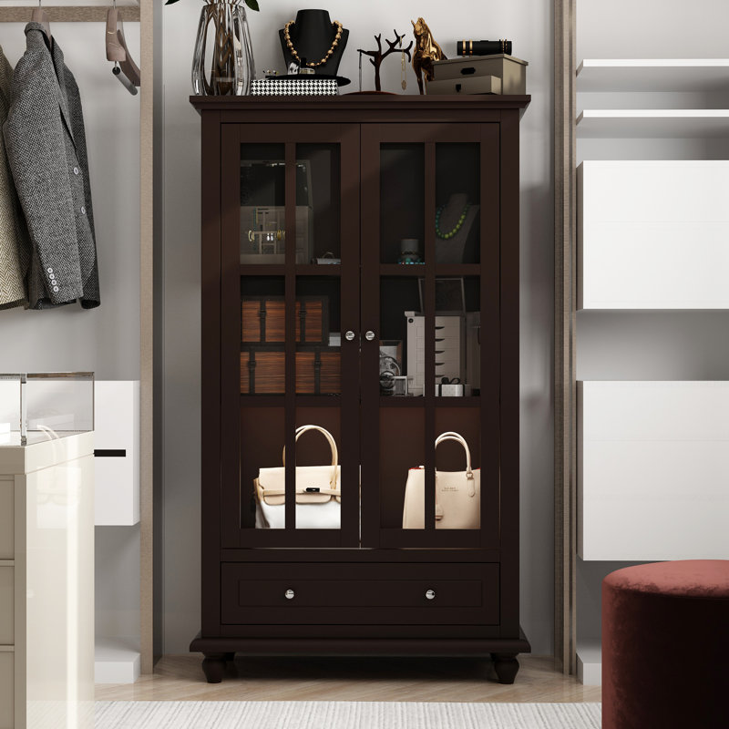 Emmagene China Cabinet, Reddish Brown