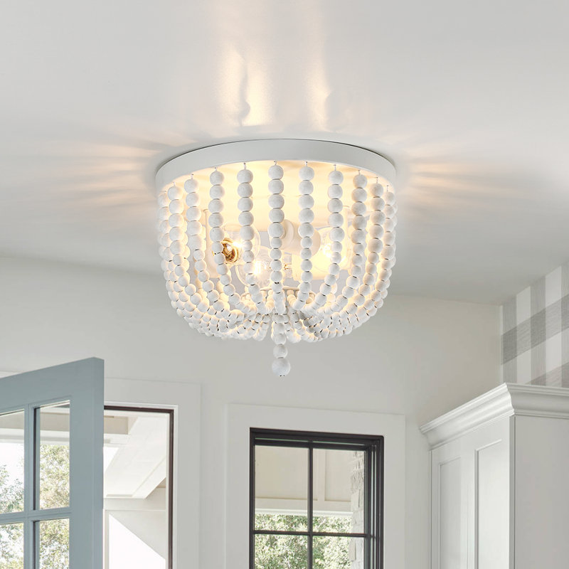 Natoas Solid Wood Flush Mount