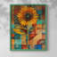 Série FLORAL CDXCI - reproduction encadrée de qualité supérieure - prête à être accrochée - aucun clou requis-51710818-51710816