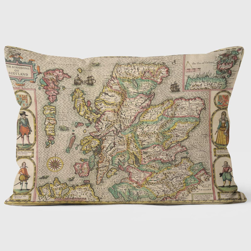 Map of Scotland British Library Cushion