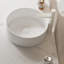 Lavabo de salle de bain 14 po, vasque ronde en céramique sans robinet, sans armoire