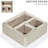 Stackable Storage Woven Paper Rope Baskets Set of 4, Beige-1185797865