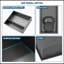 Double tablette de niche en acier inoxydable 19 po x 15 po, noir acier