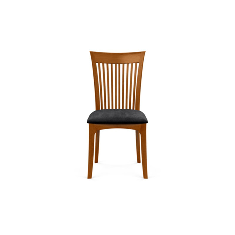 Sarah 19.25'' H Upholstered Side Chair, Onyx Microsuede, Autumn Cherry