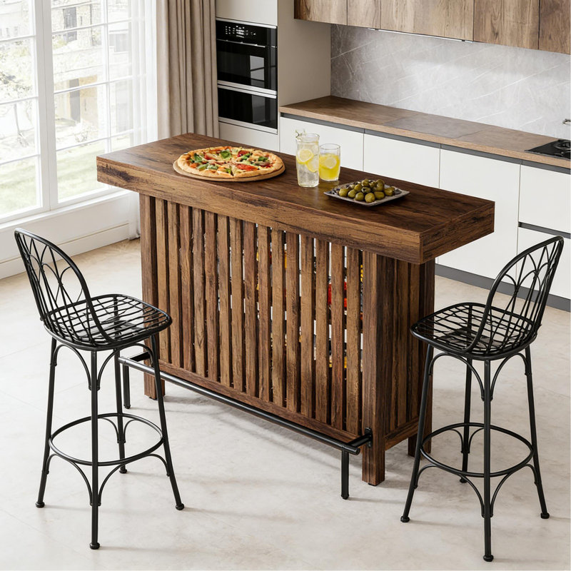 Table de conversation avec repose-pieds, table de bar, table de salle à manger, table de cuisine