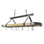Signature 45" Oval Ceiling Pot Rack Hammered Steel w Maple & 18 Hooks