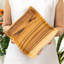 Assiette en bois de teck océan (ensemble de 2)