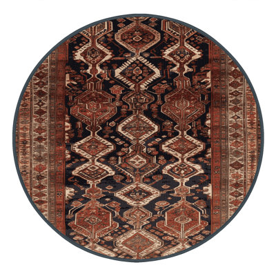 Machine Washable Persian Brown Area Rug