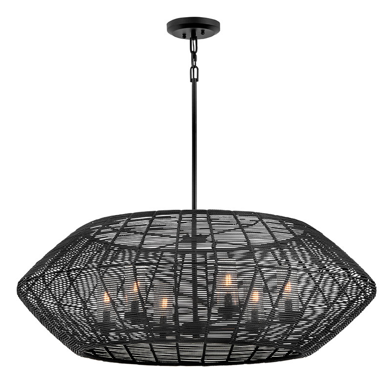 Hinkley Luca Large Single Tier Chandelier, Black