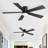  2 Pack 42 Inch Black Ceiling Fans with Lights, Flush Mount Ceiling Fan with Remote Control, 6-Speed Reversible DC Motor, Ceiling Fan for Bedroom, Living Room & Covered Outdoor-1910054877