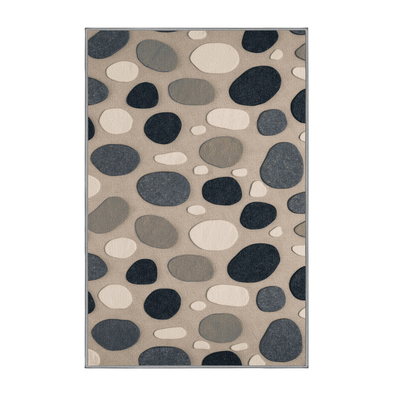 Tapis côtier lavable de style galet de luxe, Tapis de couloir 2 pi x 5 pi