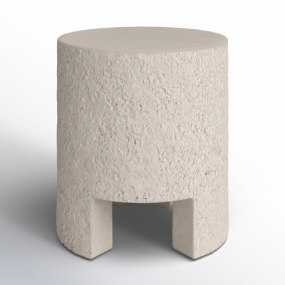 Hobart Stone/Concrete Side Table by AllModern