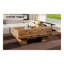 Table basse rectangulaire moderne en bois - Centre de table rustique en panneau de fibres à densité moyenne