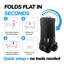 120L Foldable Utility Trolley Garden Home Camping Festivals Collapsible Cart, Carry Bag