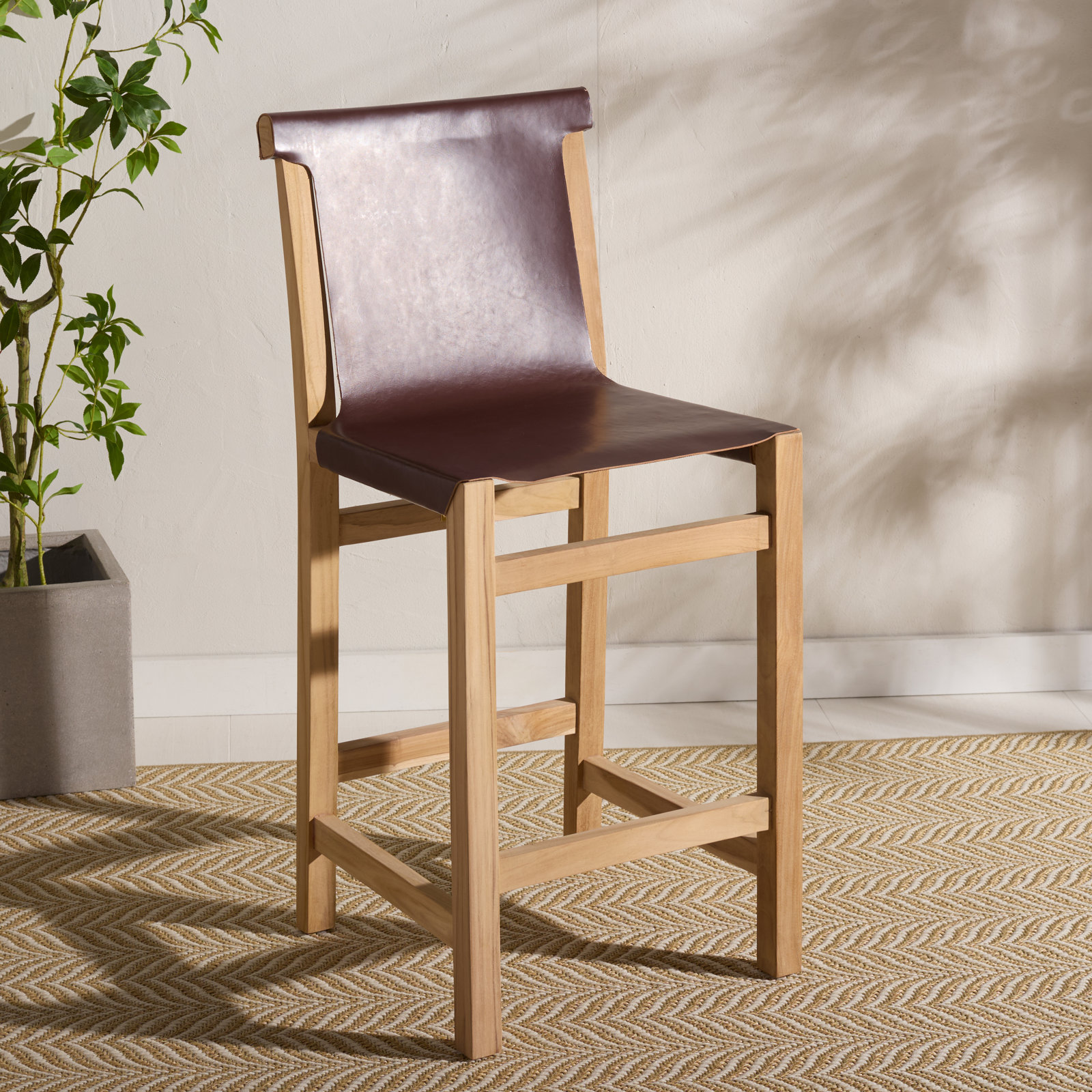 Cappella 26" Bar Stool, Brown
