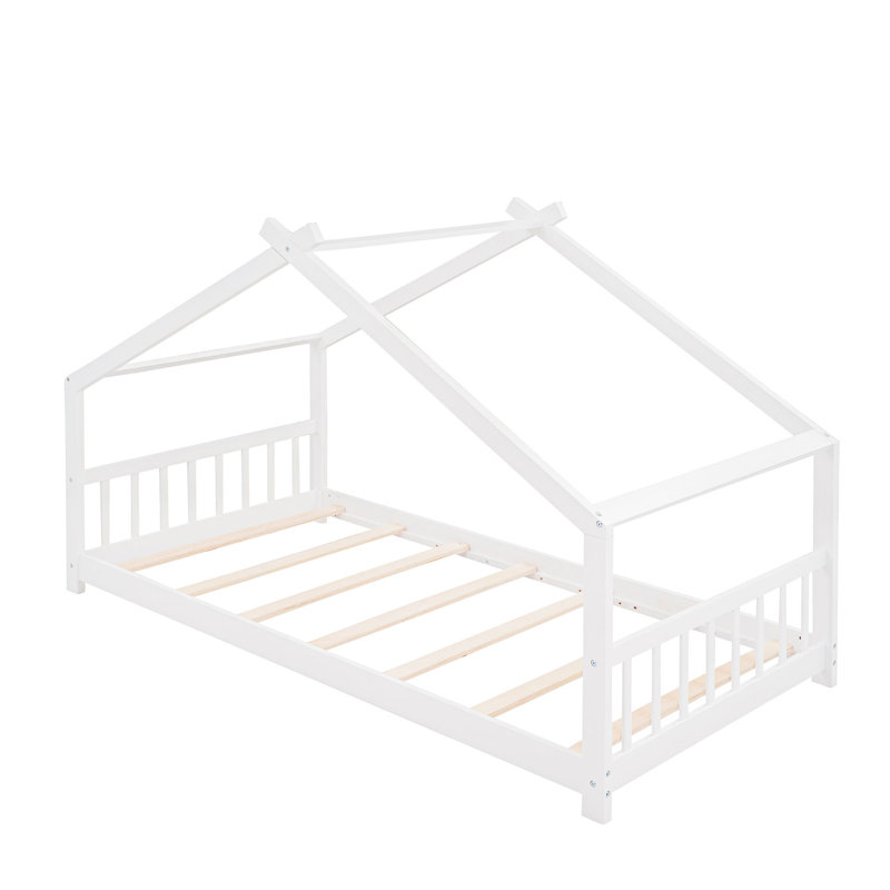 Lit en bois House House, Simple, Blanc