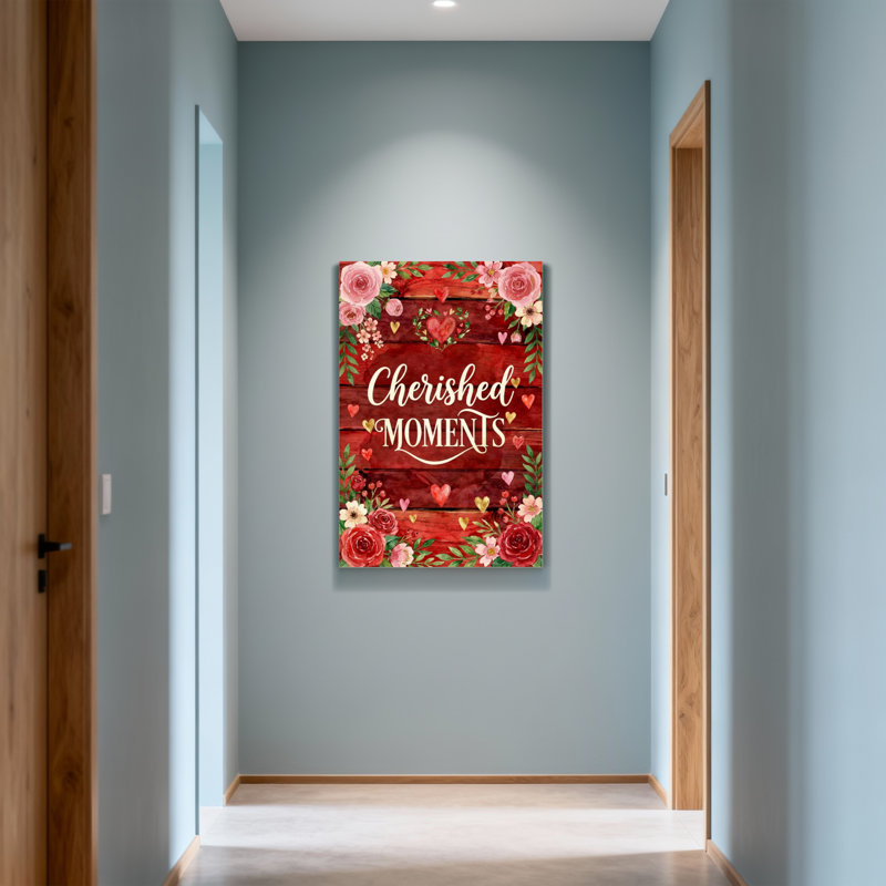Motif floral de la Saint-Valentin, H 18 po x l 12 po