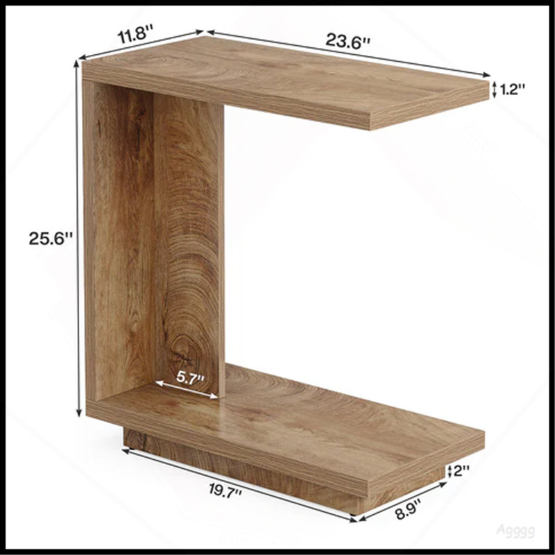 C-Shaped Bedside Table,Stylish Side Table