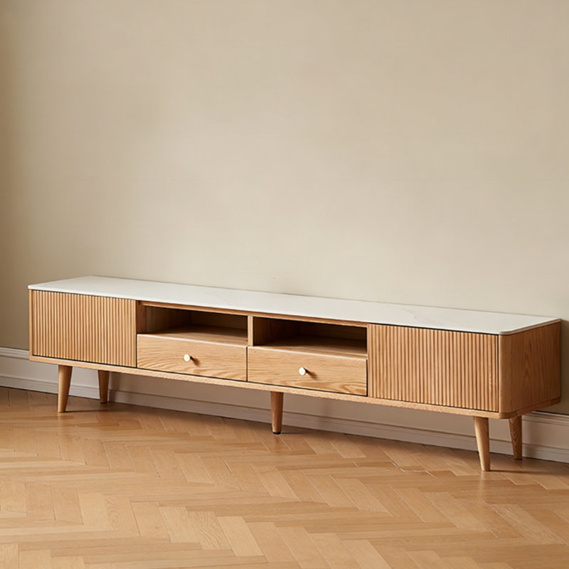 Meuble télé Modern Burlywood, H 17,72 po x L 13,78 po x l 59,06 po