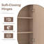 Meuble de salle de bain suspendu de 35,5 cm (14 po), meuble de rangement mural moderne pour petits espaces avec porte et étagères