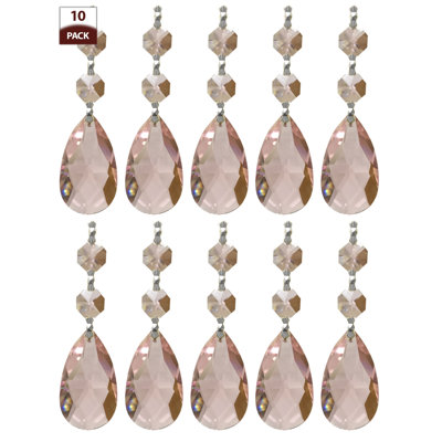 2 Bead Chandelier Replacement Crystal Prism